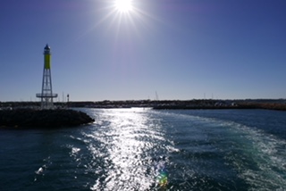Leaving Hillary's Harbour in Perth for Rottnest Island.