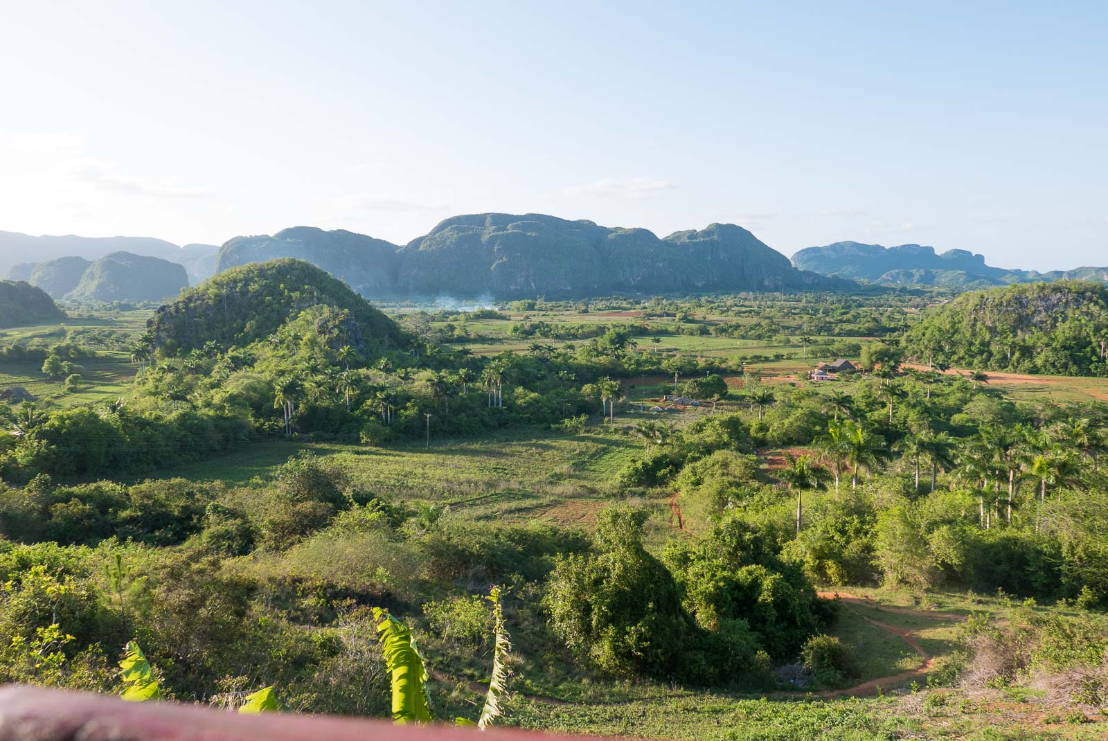 View over the mountain and valley in Vinales, Cuba.