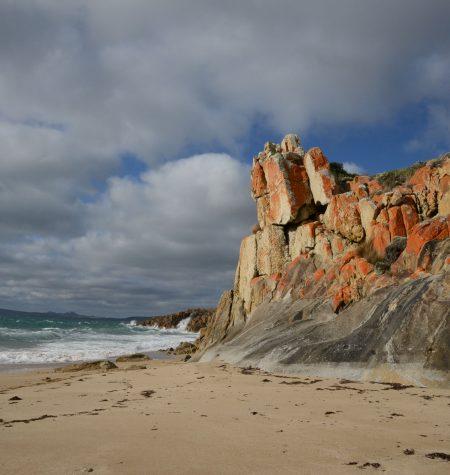 Rocks on the beach on Flinders Island.