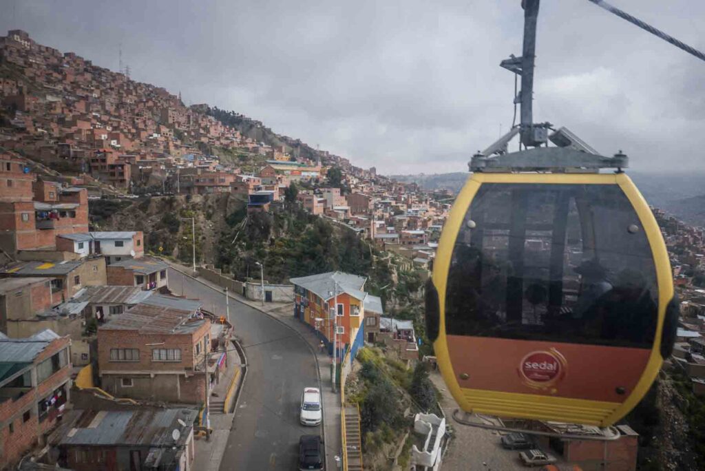 View from the cablecar in La Paz