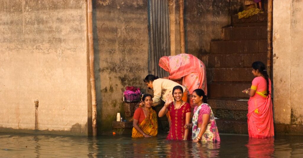 Bathing at the Ganges