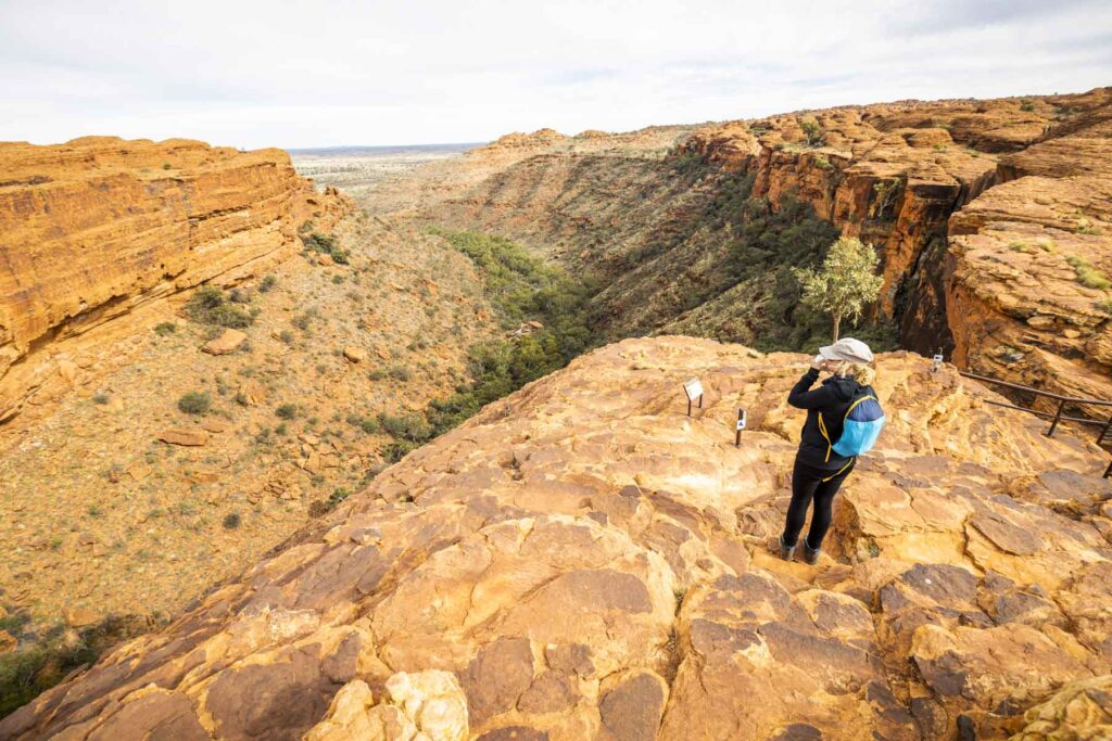 Standing on the edge of the Rim