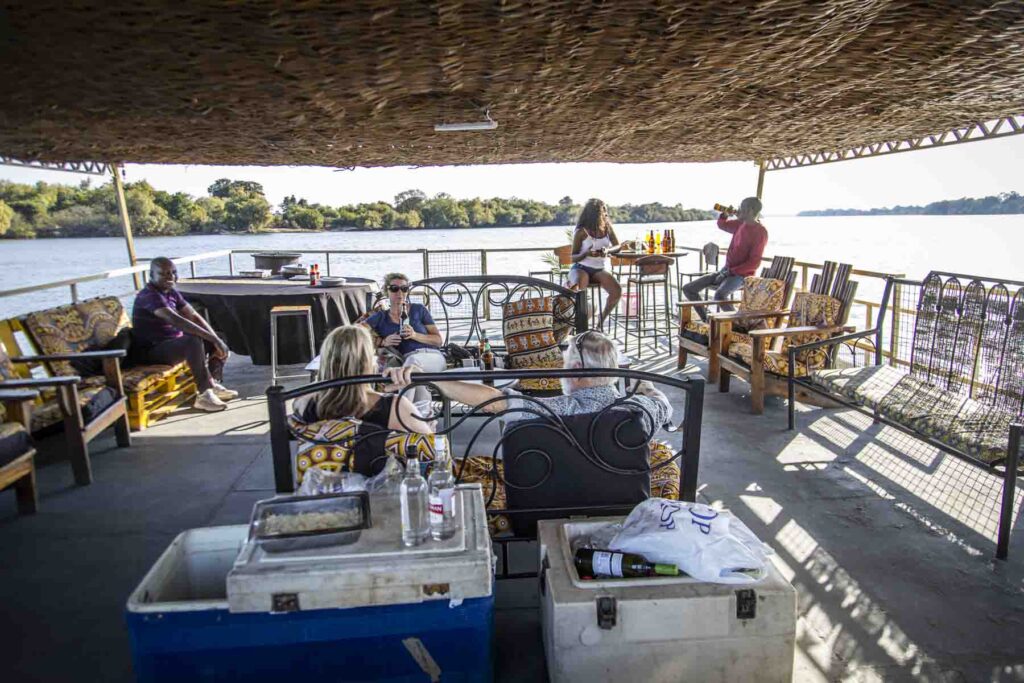 Our boat on the Zambezi River in Livingstone