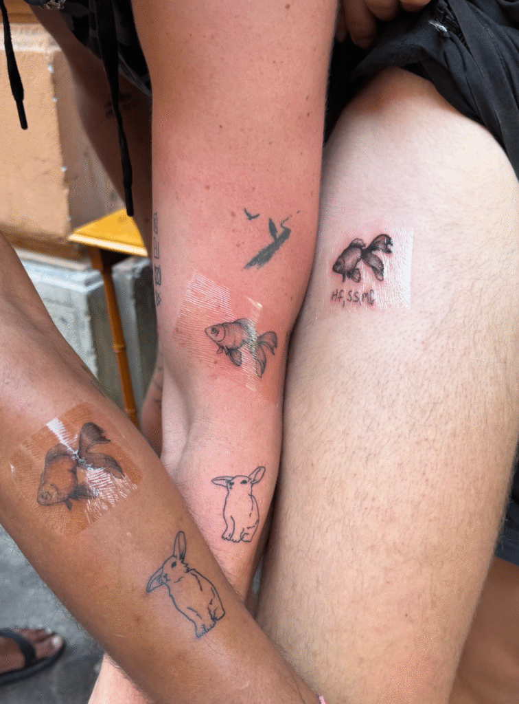 Matching tattoos in Budapest