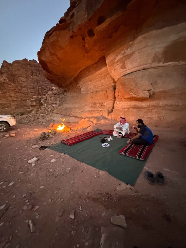 Camping under the stars in Wadi Rum, Jordan