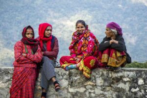 The beautiful ladies of the mountains of Nepal.