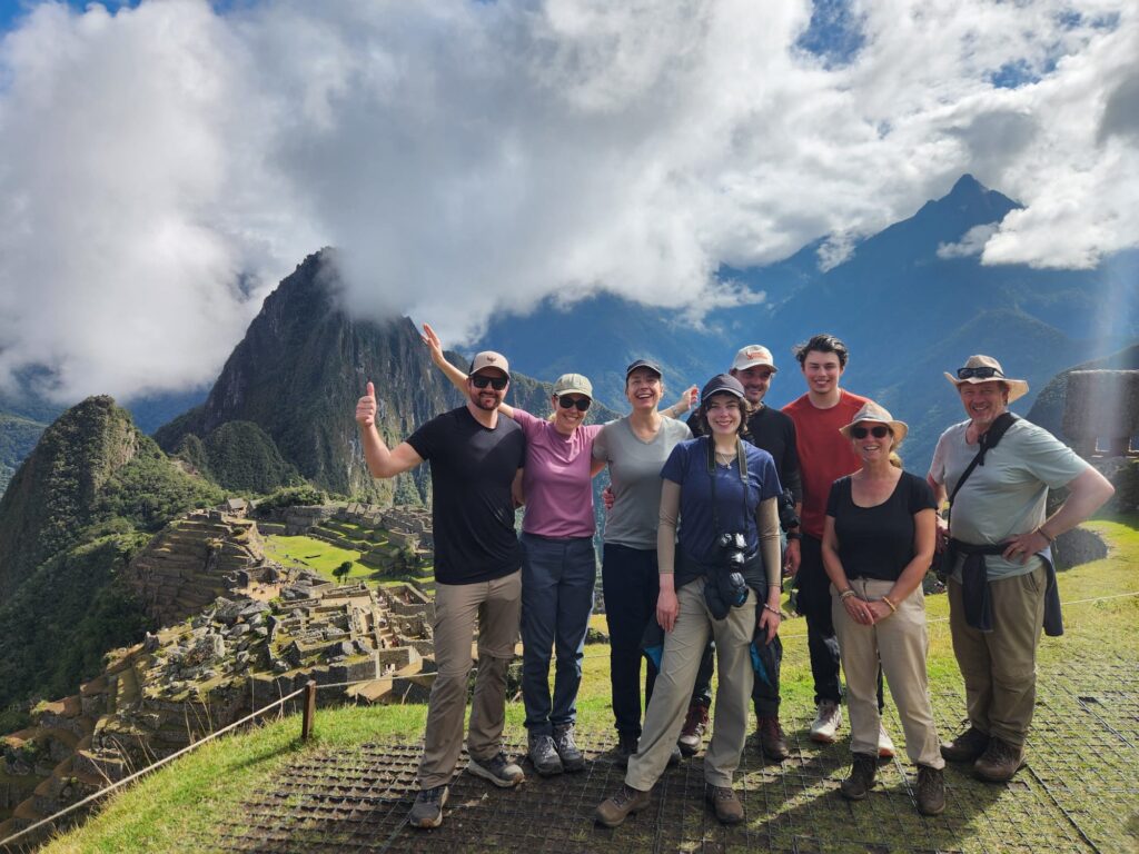 Ally and family at Machu Picchu